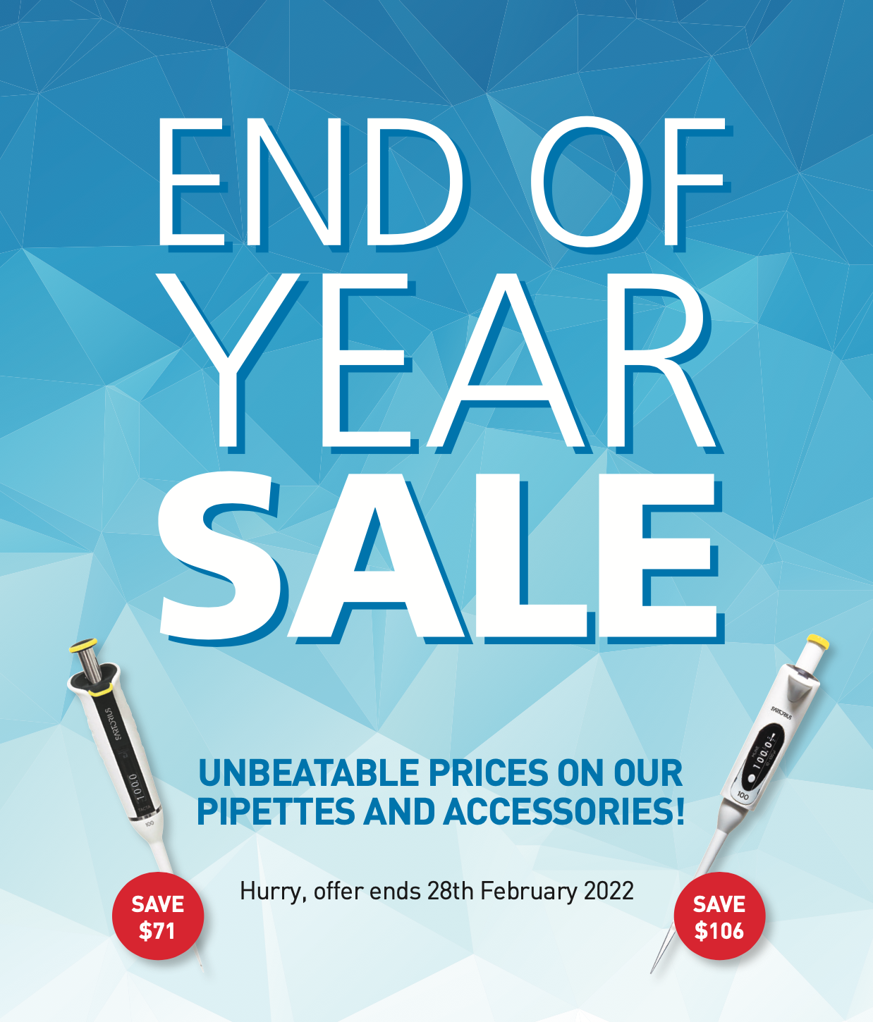 End of Year Pipette Sale